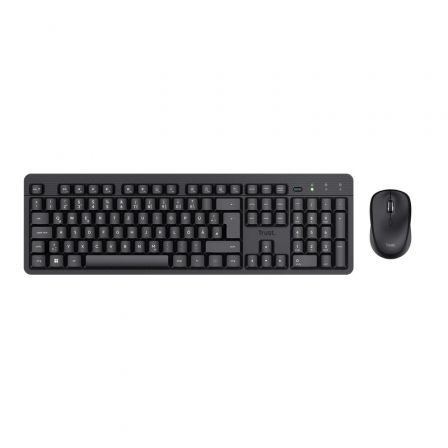 Trust TKM-360 Pack de Teclado y Ratón Inalámbrico Silencioso Negro